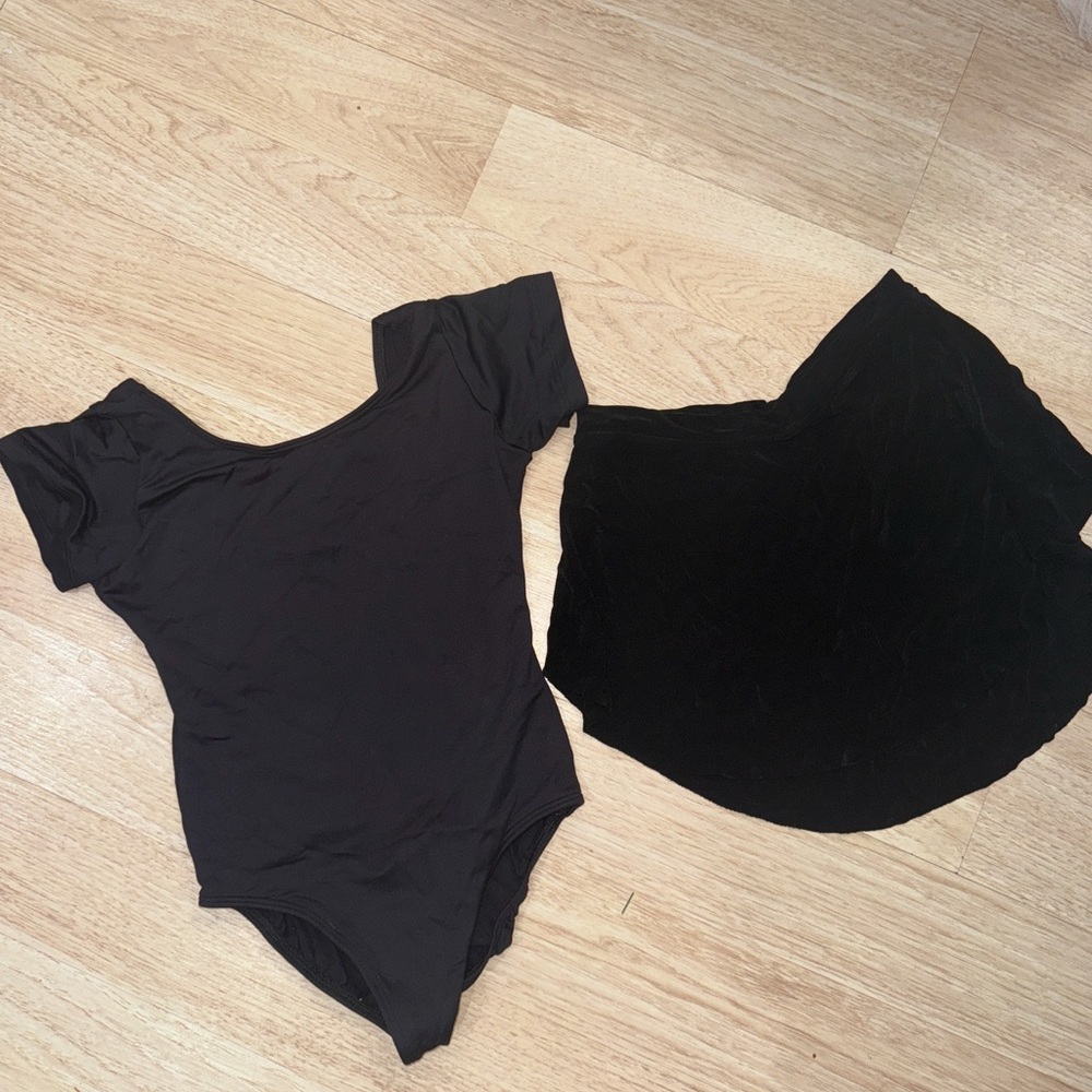 Black Kids Dance Costume Set